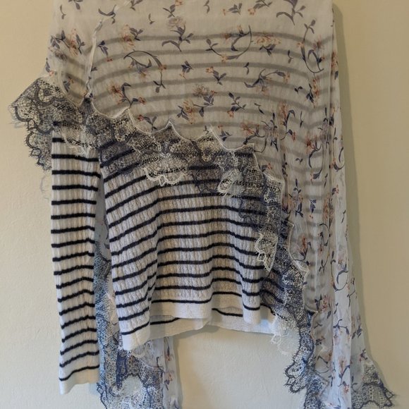 Ermanno Scervino White and Blue Cardigan - Picture 3 of 4